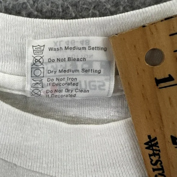 Vtg 90s Hanes 50th Anniv TOXX Member Print Adult XL White USA Single Stitch - Picture 5 of 15